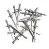 Charms 10pcs 50x12mm Alloy Sword Cool Dagger Earring Keychain Pendant Accessory Diy For Jewelry Make