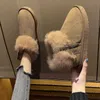 Bottes d'hiver Mao bottes de neige chaussures pour femmes hiver nouvelle mode Tube court fermeture éclair latérale coton épaissi chaussures en peluche