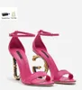 2023 Designer Women Keira Sandals Shoes Women Pop Gold-plated Carbon Heels Party Wedding Famous Pumps Lady Gladiator Sandalias EU35-43