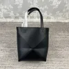 5A Marke Designer Tasche Damen Mode Kuh Leder Puzzle Falten Tote Faltbare Handtasche Große Kapazität Luxus Umhängetasche Wasser eimer Tasche