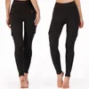 Tenues de yoga Femmes avec poche Pantalon de jogging élastique Solide Serrer la hanche Taille haute Slim Gym Séchage rapide Mode Sports Leggings Style