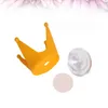 Caschi da moto 2 pezzi Decorazione corona Ventosa Angolo del cappello per la famiglia degli amici (doppia tazza gialla)