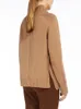 Women's Sweaters 100% Wool Women Twist Turtleneck Sweater Solid Color Hem Slit Autumn Winter Ladies Long Sleeve Simple Pullover 231027