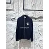 23SS Designer-Hoodie-Sweatshirt für Herren und Damen, Herbst/Winter, neuer bestickter Pullover, V-Ausschnitt, gemischter Reißverschluss, Strickjacke, lockerer Unisex-Mantel