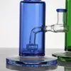 Gravity Glass Bong Hookah Bubbler Tubería de agua Quemador de aceite Tubo recto Shisha Showerhead Perc colorido Dab Rigs con tazón de 14 mm