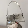 Sacos de cintura 2023 estilo coreano prata luxo sela design de moda mulheres y2k bolsa de ombro pu couro tote crossbody