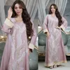 Ubranie etniczne na Bliskim Wschodzie Arab Arab Dubai szat muzułmańskie sukienki maxi dla kobiet Kraftan Eleganckie luksusowe sukienki z diamentami Abaya