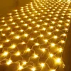 Strings 3x3M 320 LED Christmas Net Lights Outdoor Garland Waterproof Fairy Mesh For Patio Tree Bushes Decor