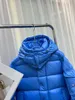 Meng-Ke Lai 2023 70 Kort Down Jacket Men's Casual Fashion Warm Down Jacket Royal Blue