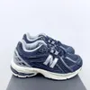 Kids 1906 R 1906R Running Shoes 1906s Sneakers Sea Salt Marblehead White Red Silver Metallic Blue Runner The Downtown Run Children Trainers Sports Sneaker Size 9C-3Y