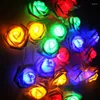 Strings 5m 20 Led Fairy String Rose Flower Christmas Light Holiday Party Wedding Decoration Lamp Garland Festival 220V 110V