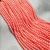 Grânulos de pedra natural real vermelho coral suave redondo solto grânulo encantos acessórios para fazer jóias colar pulseira presente