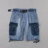 Herenshorts Zomer Casual Cargo Met Riem Stiksels Kleur Rechte Broek Outdoor Sport Overalls Heren