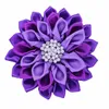 Brooches Design Quality Satin Fabric Purple African Violet Ribbon Corsage Brooch Soror Pin For Women