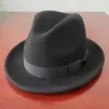 ベレットウールの帽子の男性女性のように大きなヘッドボウラーハロウィーンアダルトパーティーサイズ55-61CMCOSTUMEユニセックスフェドラ