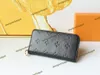 مصممون فاخرون zippy Wallet Wallet Women Highine Leather Wallets Clutch Long Classical Presh with Orange Box Card Absolds Bag 81510 Bags Black Sheepesk 19*10cm