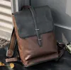 Großhandel Fabrik Männer Leder Umhängetaschen Outdoor-Sport tragbare Freizeitreisen Handtaschen Straßentrend gewebter Rucksack einfache Joker Plaid Messenger Bag 1202