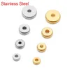 20/50pcs Edelstahl Flat Spacer Perlen Los 4 5 6 8mm Gold Farbe Lose Loch Charme Perlen für Armband DIY Schmuck machen Mode Schmuckstücke