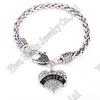 Charme pulseiras coração cristal professor/doce 16 /tam joias pulseira família irmã amor presentes para meninas