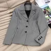 Ternos femininos 2023 moda lapela jaqueta fina elegante manga longa único breasted houndstooth blazer moderno vintage xadrez terno casacos feminino