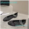 Luxury Dress shoes designer Ballet Spring Autumn Pearl Gold Chain fashion new Flat Lady Lazy dance Loafers Black women SHoes With box Leather sole