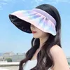 Wide Brim Hats Summer Sunshade Hat UV Protection For Women Outdoor Beach Soft Large Bucket Caps Travel Cap