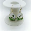 Boucles d'oreilles pendantes Yungqi mode Pot vert déclaration géométrique plante goutte pour femmes boucle d'oreille en métal bijoux à la mode pendentif