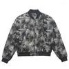 Men's Jackets Tie Dye Camouflage Printed Coats Men Hip Hop Harakuju Cotton Outwear Tops For Male Multi Pockets