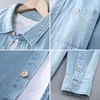 Chemises décontractées pour hommes Denim à manches longues Western Cowboy coton chemise de travail boutonnée avec poches vêtements d'extérieur pour hommes manteaux