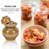 Storage Bottles Suite Earthen Pot Kimchi Jar Food Containers Fermenting Lids Ceramics Dustproof Pickle Fermenter Vegetables