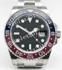 BPF Factory V6 besttime Super Men's Best Edition 904L GMT Lunetta in ceramica rossa/blu con vetro zaffiro automatico in platino 3285 Orologi da polso