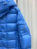 Meng-Ke Lai 2023 70 Kort Down Jacket Men's Casual Fashion Warm Down Jacket Royal Blue