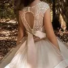 Girl Dresses Flower Dress Champagne Fluffy Layered Tulle Sleeveless Bow Belt Wedding Elegant Child Birthday Eucharist Party