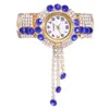 腕時計ファッション贅沢な女性の時計クリエイティブフリンジクォーツブレスレットエクサイテアロイダイヤルバンドwristwatch for women lelogio