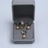 Ensemble de boucles d'oreilles et collier, pendentif en perles d'eau douce naturelles, bague exquise, bijoux trois pièces