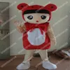 Super Cute Red Girl Mascot Costumes Halloween Cartoon Character Outfit Suit Xmas Outdoor Party Outfit Unisex Promotional Advertising Clothings