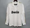 Mangas compridas retro Real Madrids Jersey de futebol de manga longa Camisas de futebol Guti Ramos Seedorf Carlos 10 11 12 13 14 15 16 17 Ronaldo Zidane Raul 01 02 05 06 07 Finals Kaka Kaka