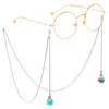 Chains Arrived 3Pcs/Lot Natural Round Blue Turquoises Ball Pendant Non-slip Sunglasses Reading Glasses Chain Mask Lanyard Straps