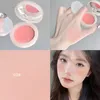 Air Cushion Blush Cheek Sponqe Seal Blush Heart Head Pink Matte Waterproof Long-lasting Multi-functional Highly Pigmented Facial Make-up