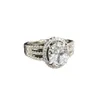 Kobiety luksusowy projektant Pure White Pierścień Elipsa Oval 3a Moissanite Diamond Pierścienie księżniczka Biżuteria PT950 Prezent Girlfriend Pirefm zaręczyny 1903