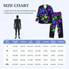 Men's Tracksuits Colorful Butterflies Long-Sleeved Pajama Set With Cotton Flannel Men Pants And Long Sleeve