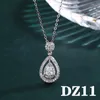 Collier Imitation Mosang en gros diamant brillant pour femmes, pendentif de tempérament en zircon, longue clavicule, chaîne en argent, vente en gros, 2023