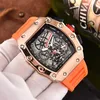 Quartz pour le quartz masculin regarde la sangle de silicone Calendrier imperméable New Fashion Watch pour hommes