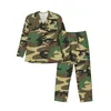 Men's Tracksuits Trendy Fashion Camouflage Long-Sleeved Pajama Set With Cotton Flannel Men Pants And Long Sleeve