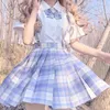 Kjolar 2023 Japanese Rok Mini Girl School Uniform Flera högre lådor A-Line