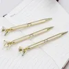 groothandel Sculptuur Goud Metalen Balpennen Super Diamond Crystal Pen Bruiloft Kantoor School Schrijven Leveringen Reclame Handtekening Pen Student Gift