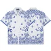 Designer-Freizeithemden für Herren, modisch, geometrisch, klassischer Druck, schwarzes Bowlinghemd, Hawaii-Blumen-Freizeithemden, Herren, Slim-Fit, kurze Ärmel, 666