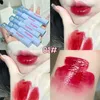 Lip Gloss Spiegel Wasser Licht Set Wasserdicht Antihaft Tasse Gelee Glas Glasur Aufhellung Sexy Rot Flüssigen Lippenstift Koreanische Make-Up