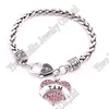 Charme pulseiras coração cristal professor/doce 16 /tam joias pulseira família irmã amor presentes para meninas