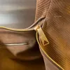 10A Top-level Replication Teen Jodie Bag 48cm Designer Corduroy Material Tote Bag Luxury Shoulder Bag Handbag Triangle Zipper With Dust Bag Free Shipping
